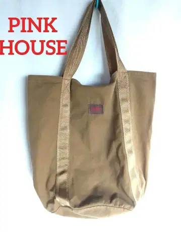 핑크하우스 캔버스 대형 토트백 버킷형 쇼핑 에코백