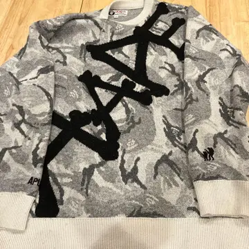 Aape 카모 패턴 그레이 스웨터 XS