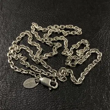 SAAD 사드 세로 각진 목걸이 로고 플레이트 체인 실버 925