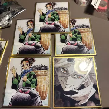 귀멸의 칼날 무한성 편 WEBSHOP 복권 아크릴 색지 도우마 set