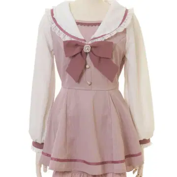 LIZLISA 리즈리사 세일러 카라 셋업 핑크 양산형 지뢰계