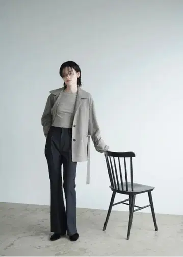 택 포함 새상품 클라네 센터 라인 부츠 컷 팬츠 블랙 0