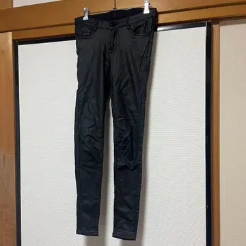 코팅 vkei opium풍 블랙 스키니 팬츠 스트레치 소재