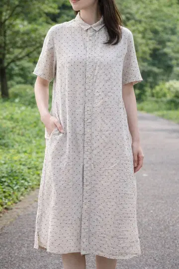 HUMAN WOMAN H.HOLIDAY 린넨 100% 원피스 일본제