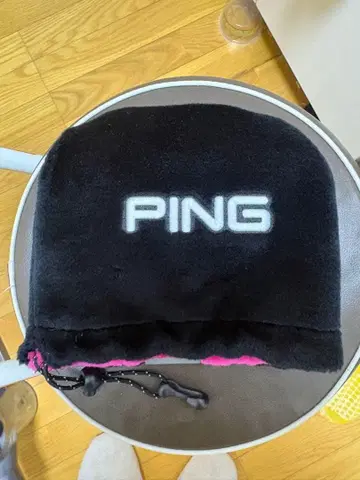 PING 아이언용 골프헤드커버 블랙 핑크