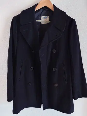 usn 울 더블 브레스트 피 코트 38