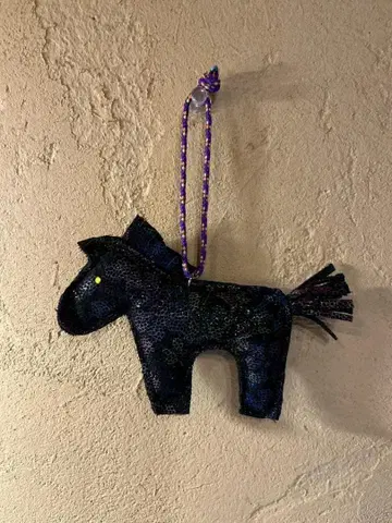 A-3 [한정판] 천연 가죽 말 참 | 2026년 십이지 | 행운의 부적