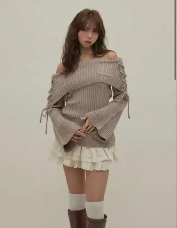 andmary Corrie lace knit set up