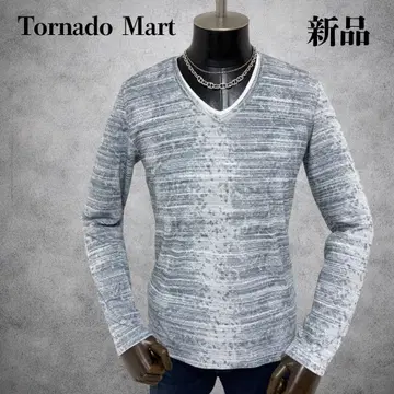 TORNADO MART 긴팔T셔츠 긴팔티셔츠 일본제 V넥T셔츠