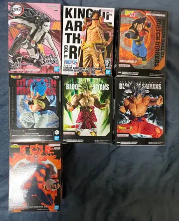 뽑기 게임 피규어 7체 세트 드래곤볼 히로아카 원피스 귀멸