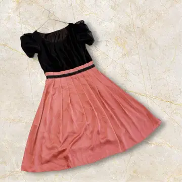 아프레 주르 반팔 원피스 플레어 포멀 결혼식 블랙 프리 사이즈