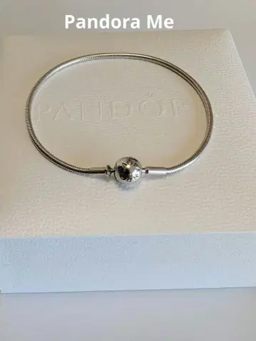 판도라 실버 스네이크 체인 팔찌