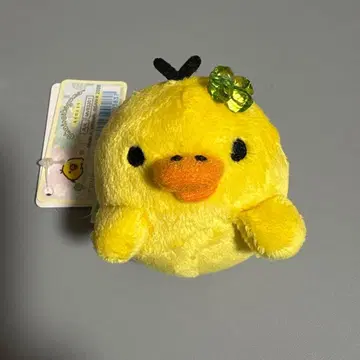 리락쿠마 키이로이토리 쿠마큥 테노리 봉제 인형