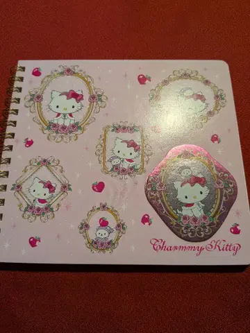 [ 희귀 헤이세이 레트로 ] 새상품, 미사용 챠미 키티 반지 메모장