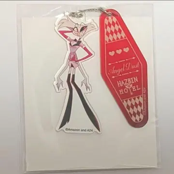 해즈빈 스마일 베이스 카페 한정판 엔젤 2연 키링 아크릴 키링