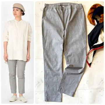 새상품급 45R 이지 이지 슬림 팬츠 근년 R 자수 글렌체크 3