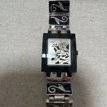 스와치 손목시계 블랙/실버