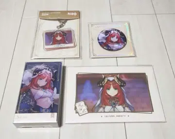 원신 닐루 캔뱃지 키링 포토 카드 굿즈 4개 세트