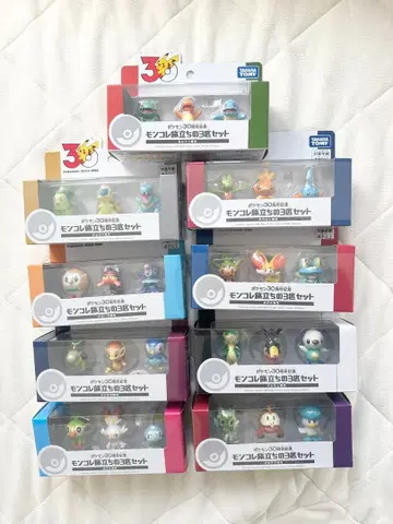 포켓몬 30주년 기념 몬코레 출발의 3마리 세트 9종류 컴플리트 세트