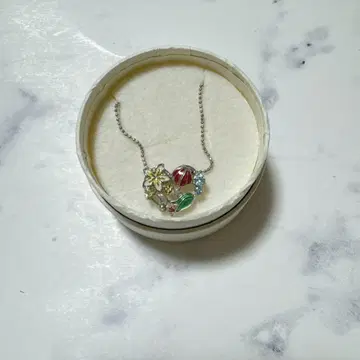 디즈니 인어공주 아리엘 목걸이 실버