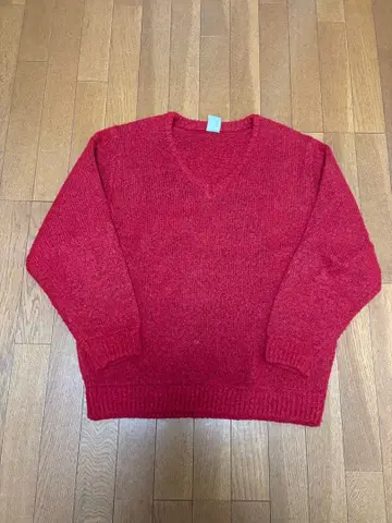 Casper John 울 혼방 V넥 니트