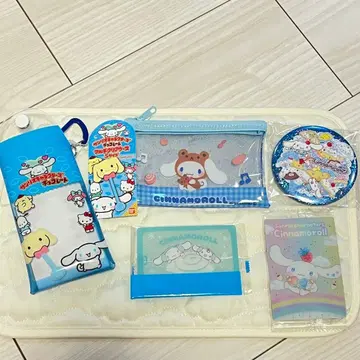 산리오 시나모롤 멀티 케이스 캔 배지 카드 3장