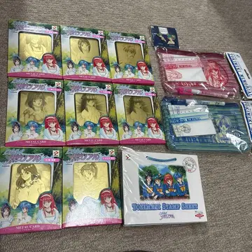 [ 미사용 ] 두근두근 메모리얼 메탈 카드 필통 배지 스탬프 시트