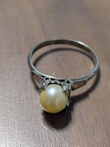 빈티지 펄풍 반지 SILVER 각인 실버