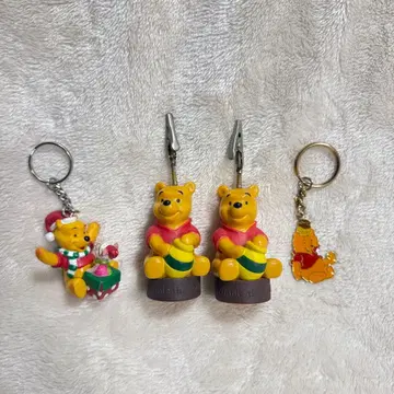 푸우 키링 메모 스탠드 레트로 빈티지 세트 디즈니