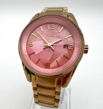 가동품 FOSSIL 파슬 손목시계 쿼츠 로즈 골드 새상품급