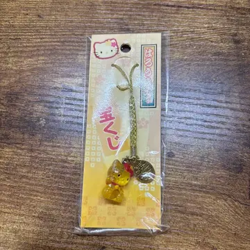 Sanrio 헬로키티 복권 스트랩 골드 라메 마네키네코 2006