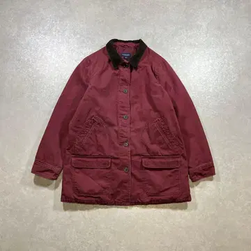 LANDS' END 버건디 커버올 충전솜 랜드스엔드 구제 의류