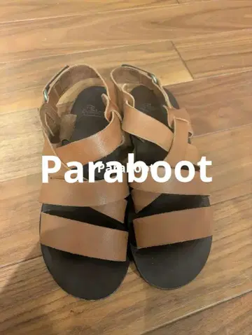 Paraboot 브라운 가죽 스트랩 샌들