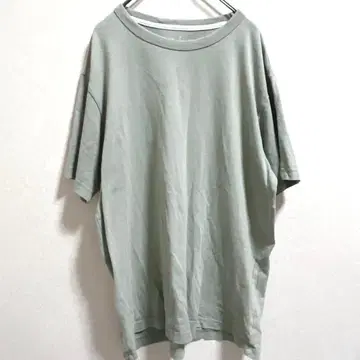 무인양품 반팔 T셔츠 남성용 L 사이즈 그린 계열