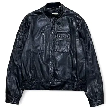 초레어 90s 미쓰비시 모터스 천연 가죽 싱글 가죽 자켓