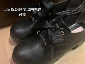 LIZ LISA 블랙 통굽 로퍼 L 사이즈 신발 지뢰 양산형