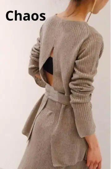 택 포함 미사용 새상품 Chaos 카오스 울헴프 니트