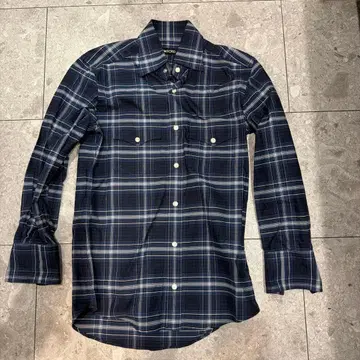 톰포드 체크 무늬 긴팔 웨스턴 셔츠