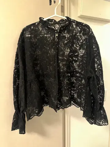 HeRIN.CYE 레이스 블라우스 블랙 FREE