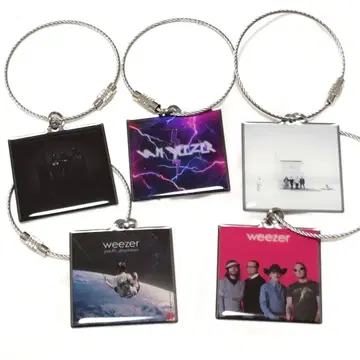 Weezer 앨범 커버 키링 5개 세트