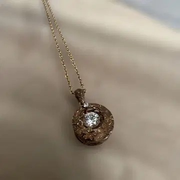 BLESS 목걸이 짙은 핑크 골드