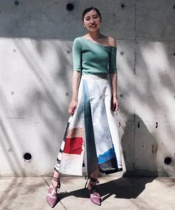 2603002 Ameri MEDI DRAWING UNEVEN SKIRT