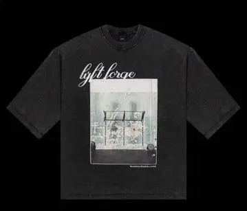 [ 한정판 콜라보 ] LYFT x GOLD'S GYM 빅 실루엣 T셔츠