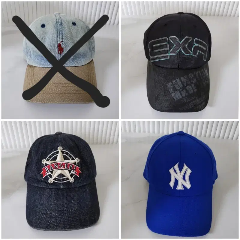 폴로 랄프로렌 빈티지 데님워싱 볼캡 모자 뉴에라 뉴욕양키스 EXR MLB
