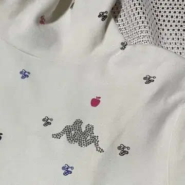 카파 골프웨어 터틀넥 올 패턴 셔츠 긴팔 화이트 L