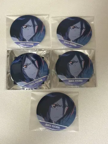 BLEACH 천년혈전편 산리오 쿠키 루키아 홀로그램 캔뱃지 5개