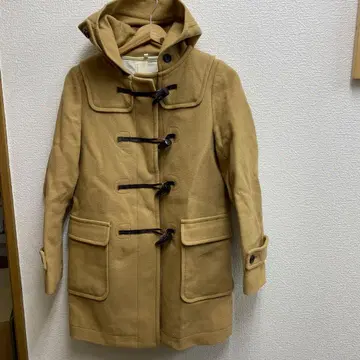 무인양품 더플 코트 카멜 울 후드 S