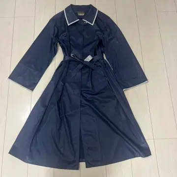 sanyo 네이비 스프링 코트 허리 리본 포함