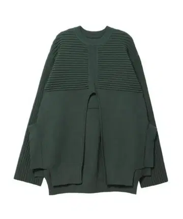 2603035 UN3D. 라운드 슬릿 니트 탑 그린 36 사이즈