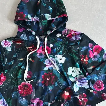 꽃무늬 후드티 올 패턴 L 구제 의류 남성용